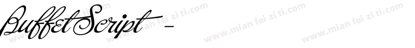 Buffet Script手机版字体转换